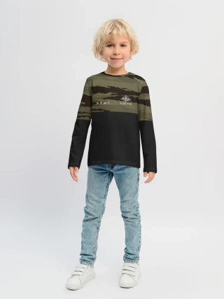 Детский лонгслив / Камуфляж ВДВ РФ