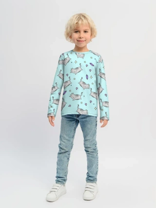 Детский лонгслив / Кавайные котики