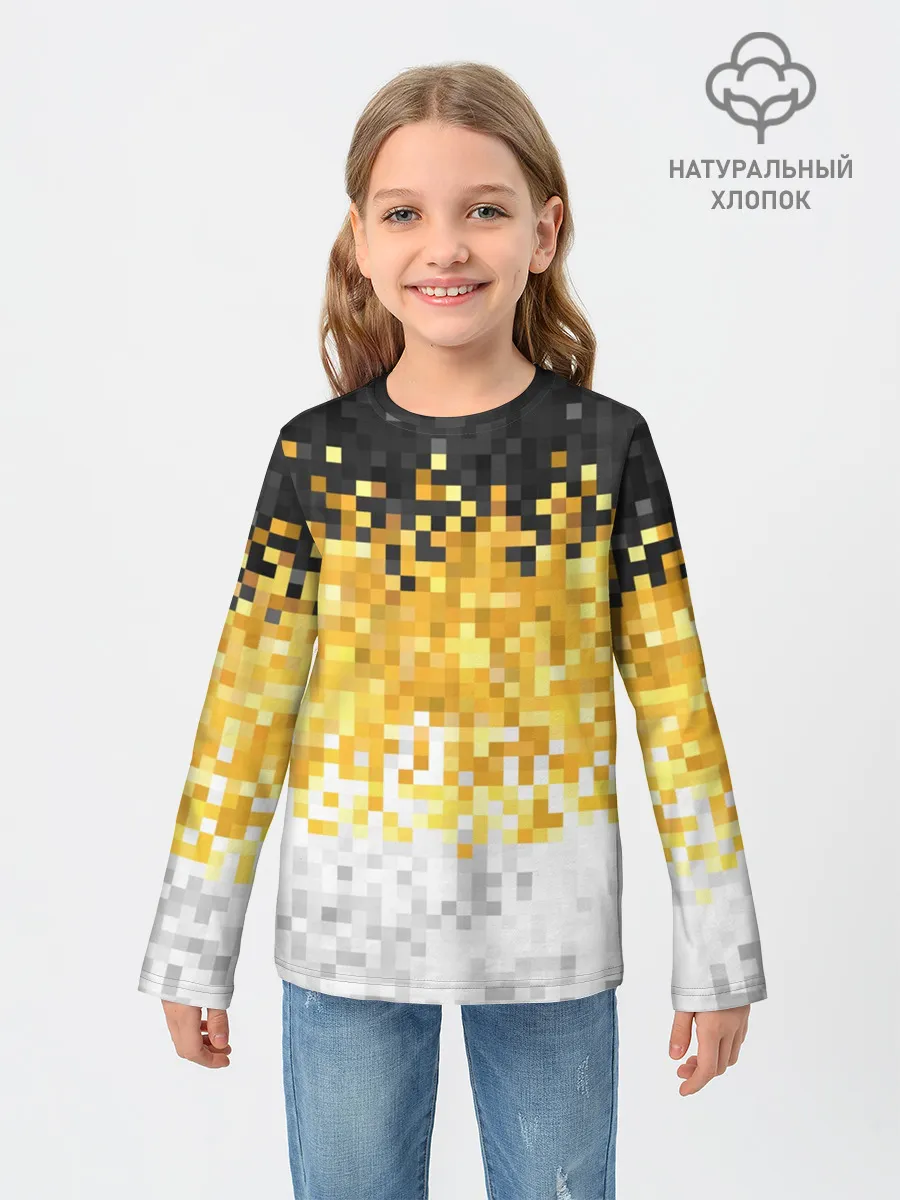 Детский лонгслив / 1858 Имперский флаг пикселами