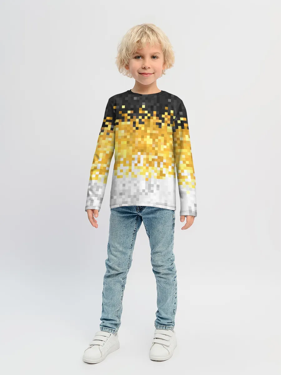 Детский лонгслив / 1858 Имперский флаг пикселами