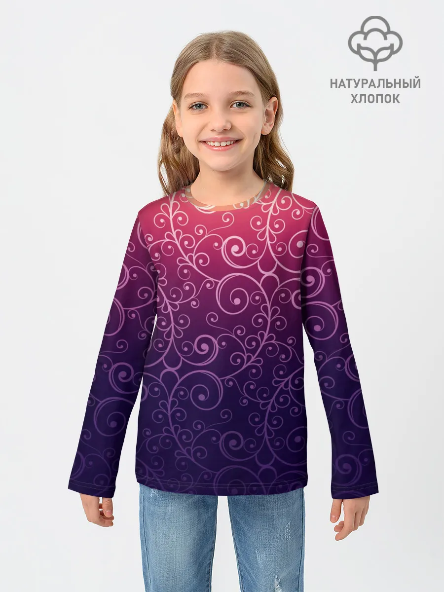 Детский лонгслив / Цветочный узор
