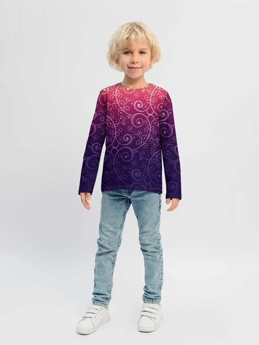 Детский лонгслив / Цветочный узор