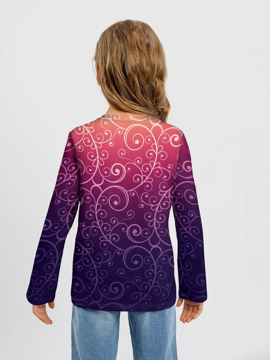 Детский лонгслив / Цветочный узор