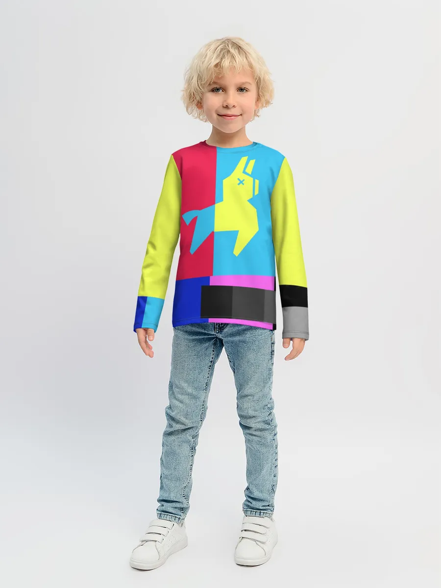 Детский лонгслив / Лама Фортнайт