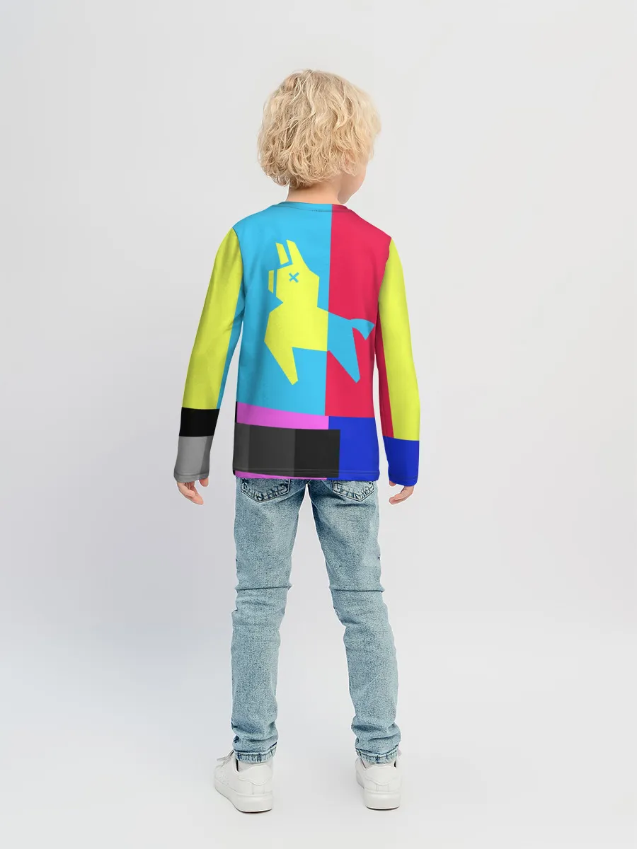 Детский лонгслив / Лама Фортнайт