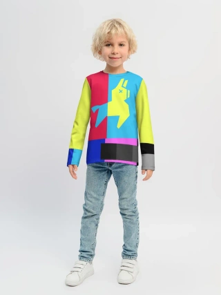 Детский лонгслив / Лама Фортнайт