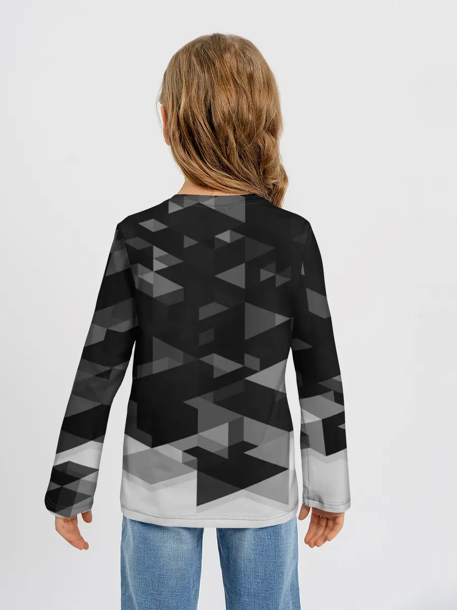 Детский лонгслив / FC Barcelona sport geometry