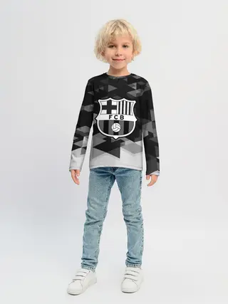 Детский лонгслив / FC Barcelona sport geometry