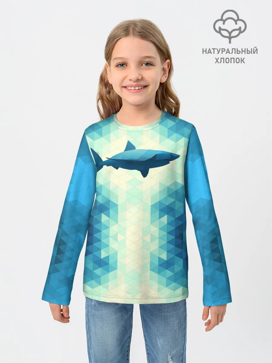 Детский лонгслив / Акула