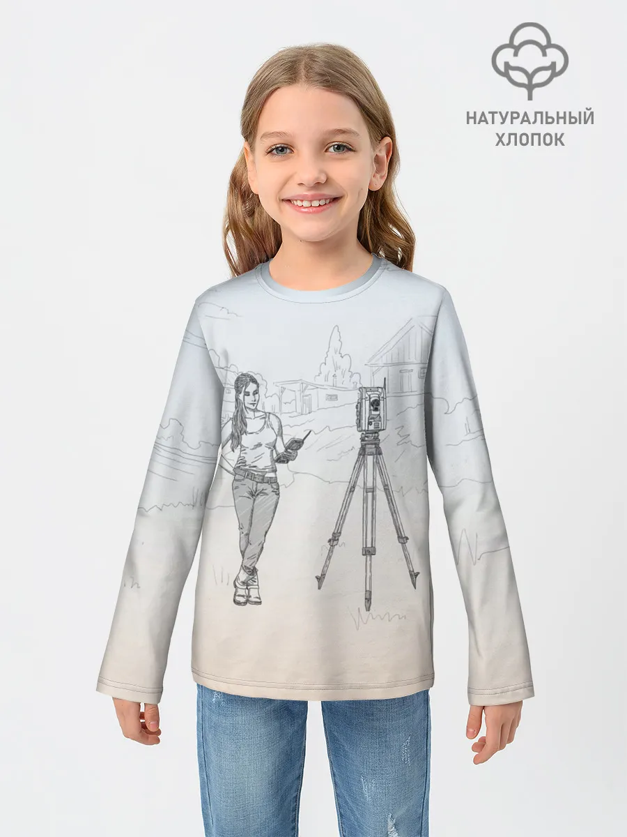 Детский лонгслив / Девушка с контроллером