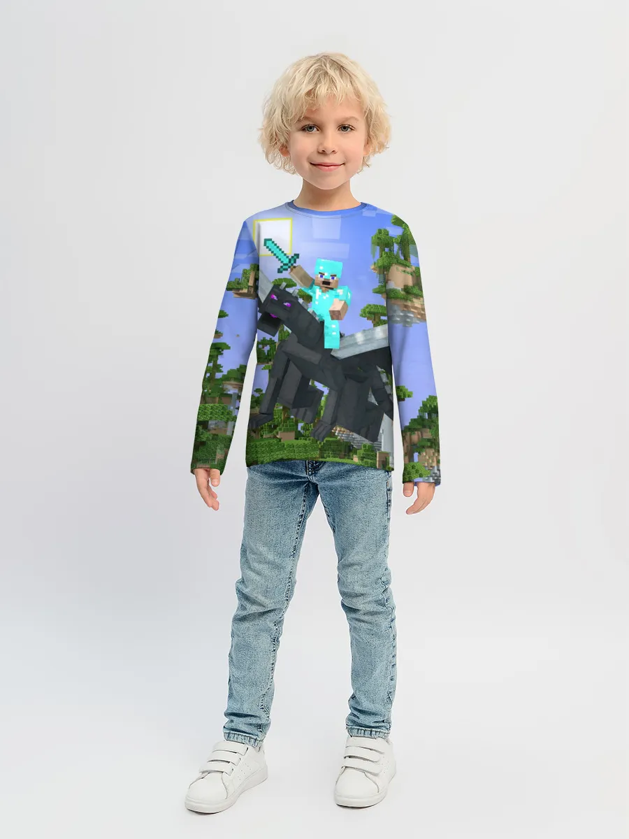 Детский лонгслив / Стив среди парящих островов.