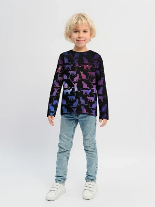 Детский лонгслив / Космические Коты