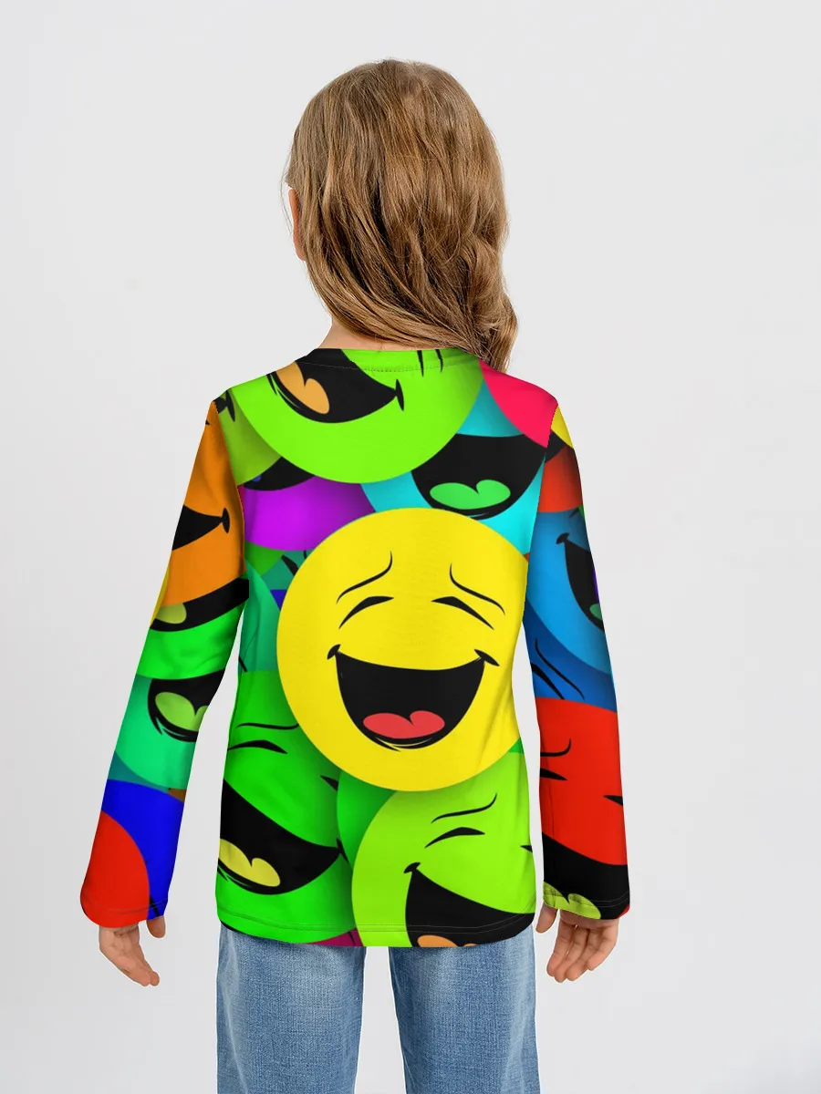 Детский лонгслив / ВЕСЁЛЫЕ СМАЙЛИКИ.