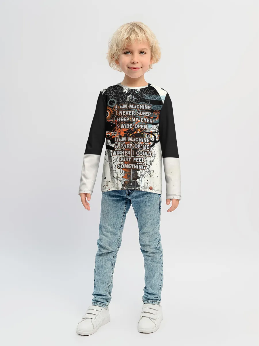 Детский лонгслив / I am machine