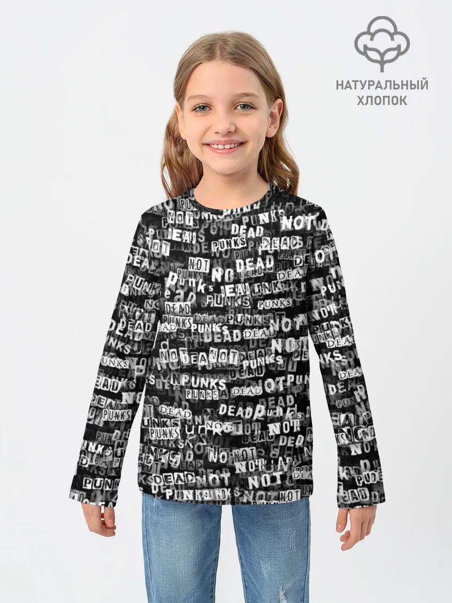 Детский лонгслив / Punks no dead
