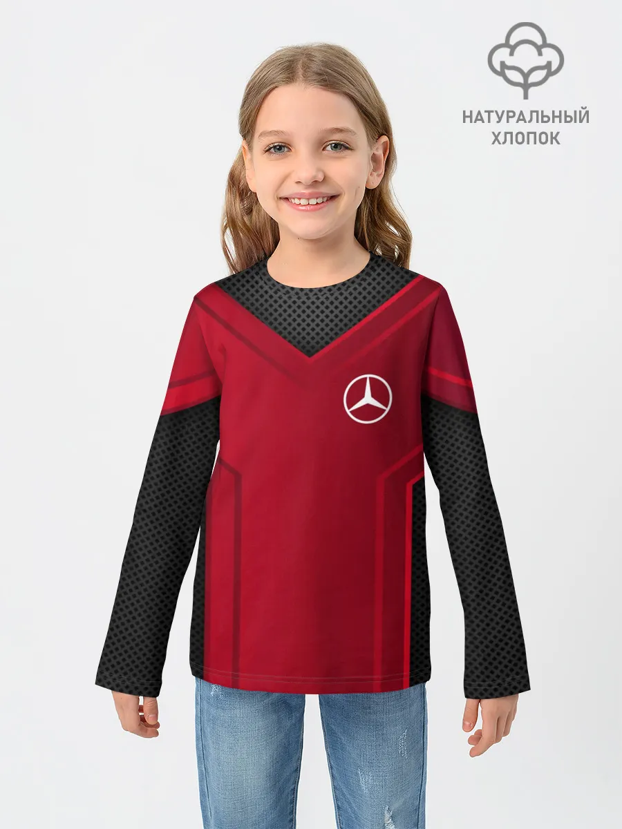 Детский лонгслив / mercedes-benz sport