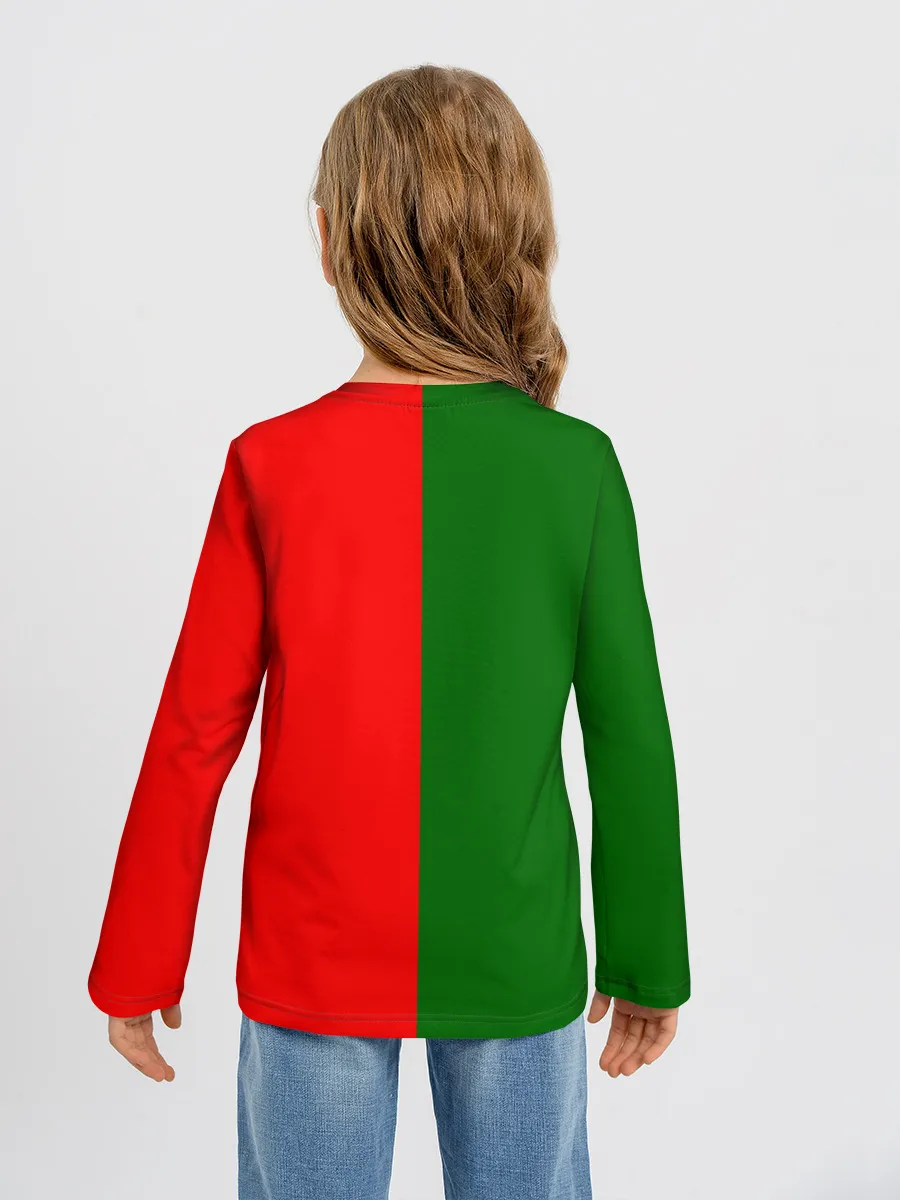 Детский лонгслив / Сборная Португалии флаг