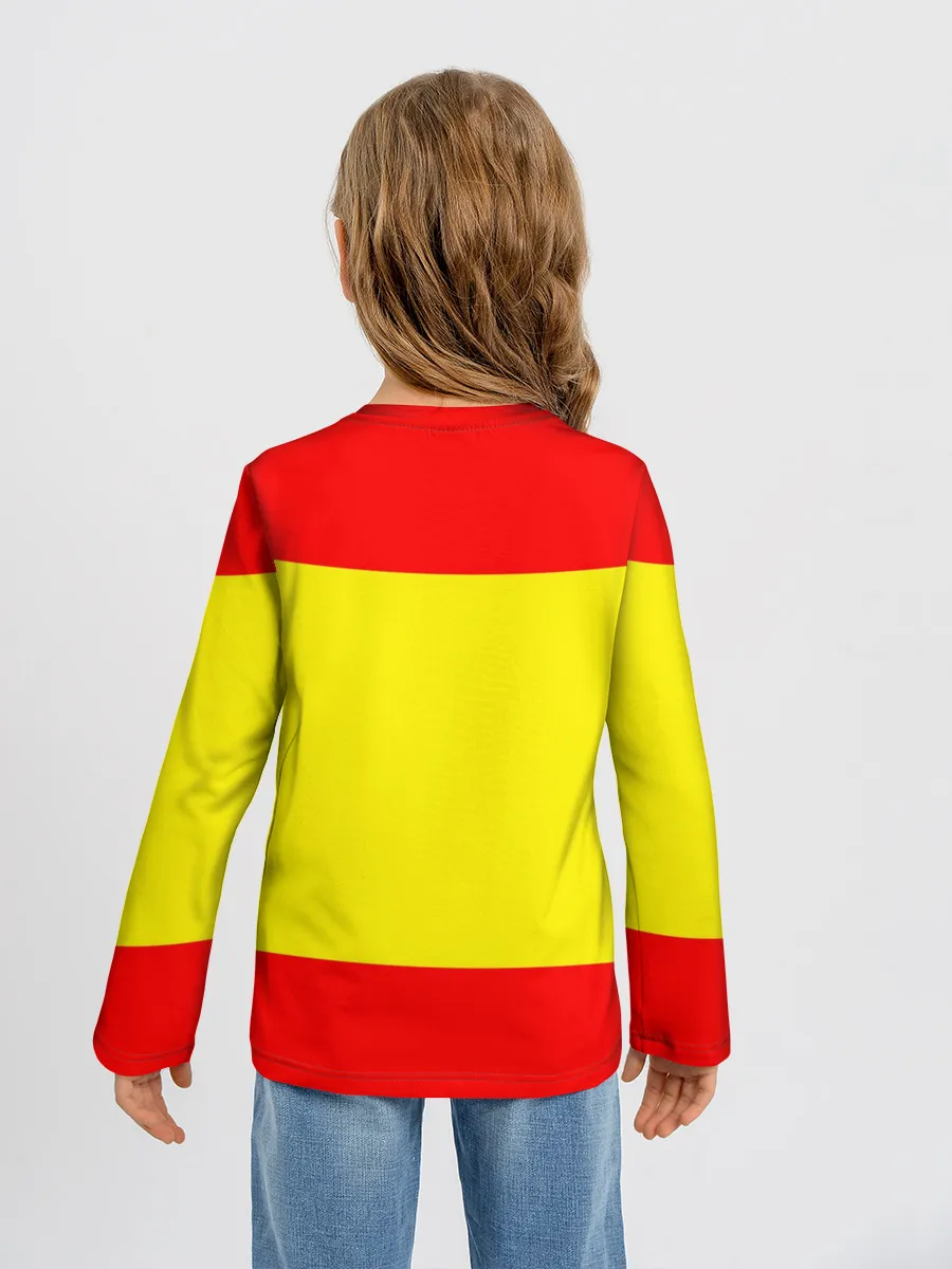 Детский лонгслив / Сборная Испании флаг