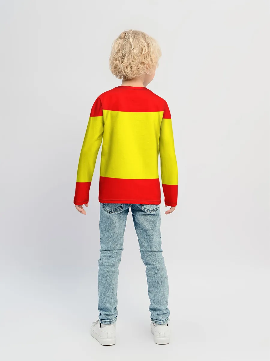 Детский лонгслив / Сборная Испании флаг
