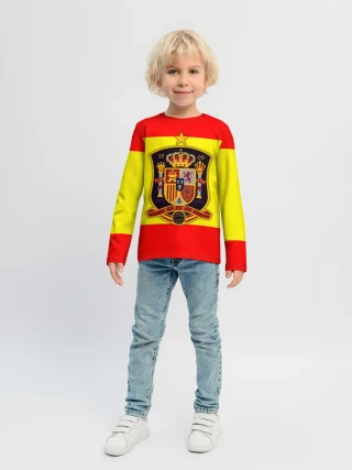 Детский лонгслив / Сборная Испании флаг