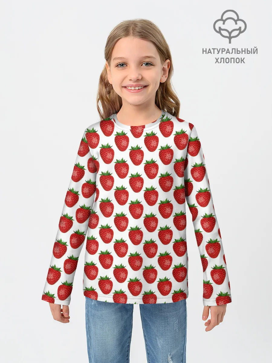 Детский лонгслив / Клубника