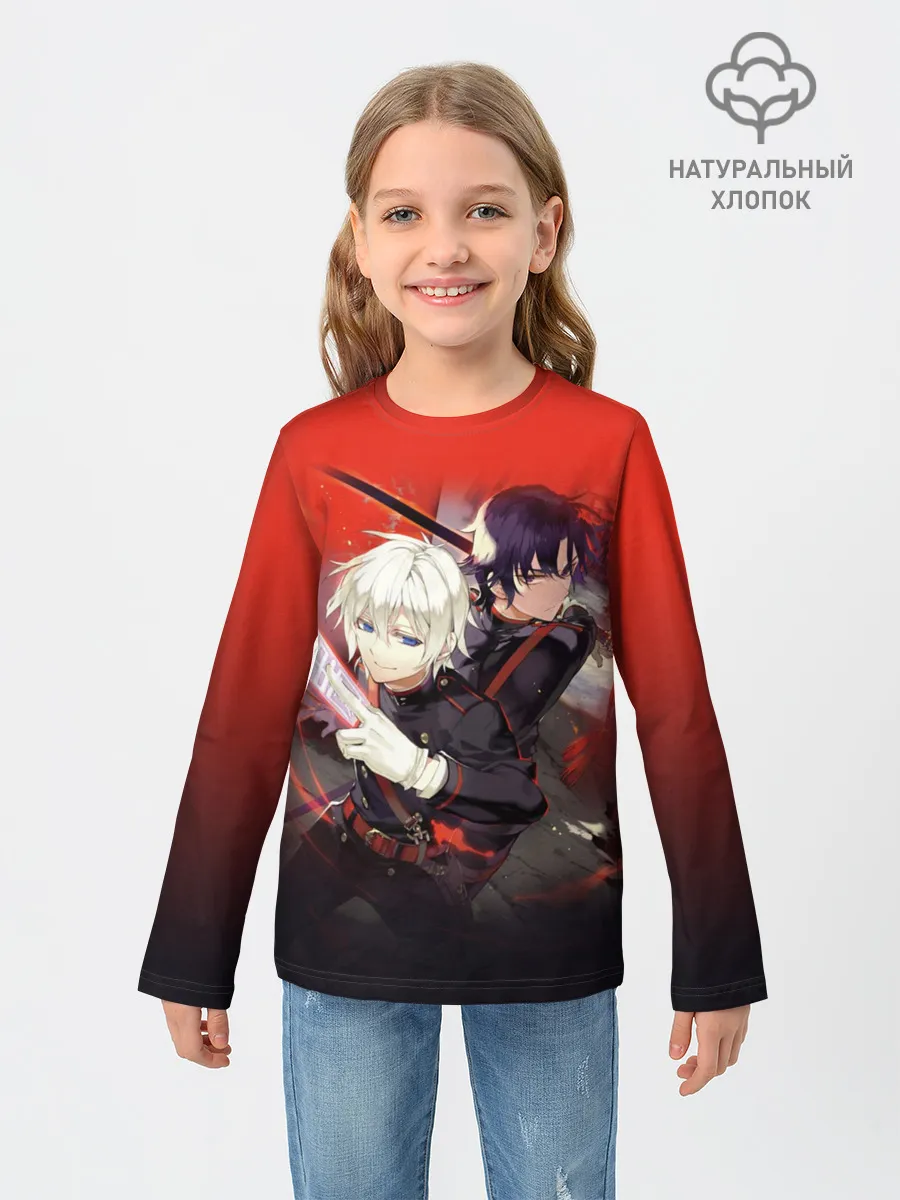 Детский лонгслив / Shinya & Guren