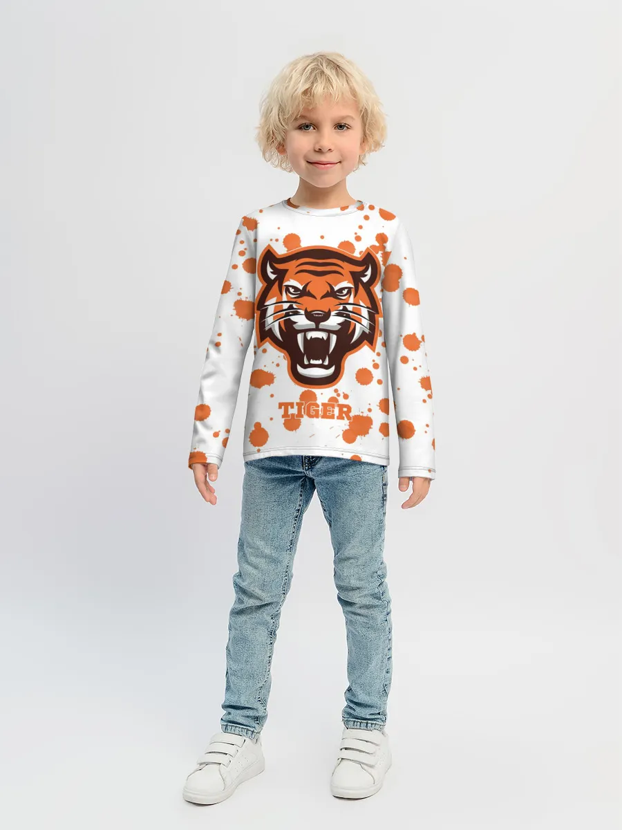Детский лонгслив / Огненный тигр