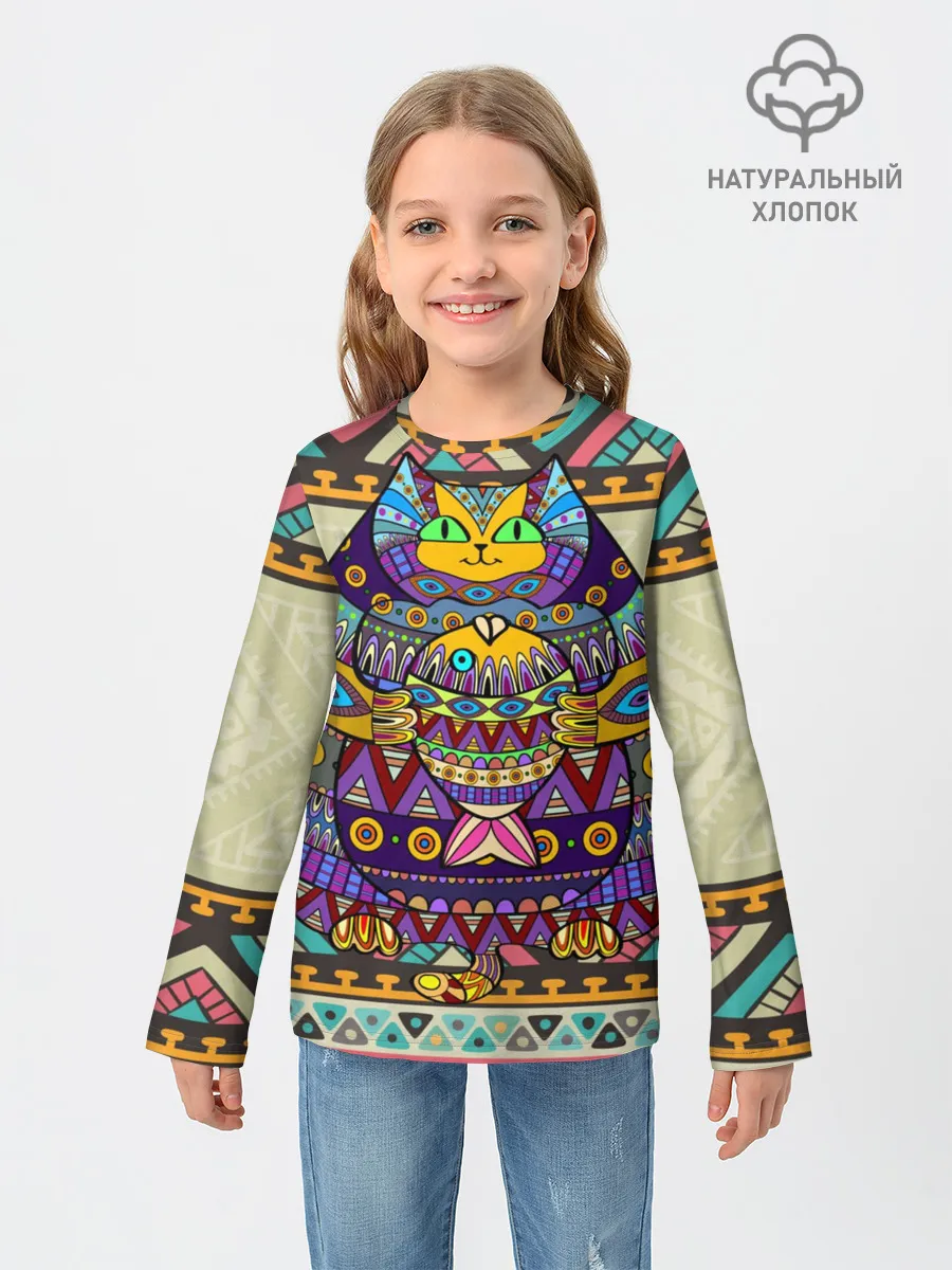 Детский лонгслив / Кот 3