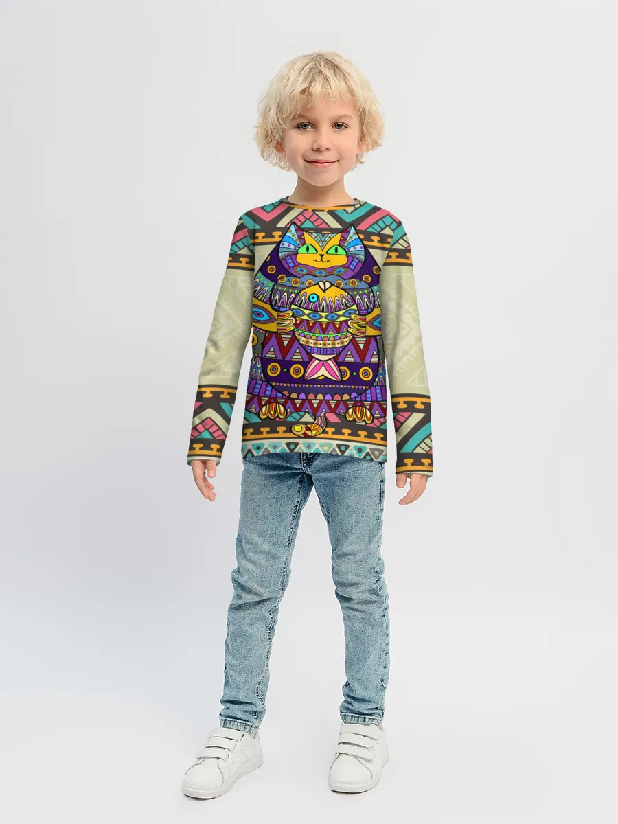 Детский лонгслив / Кот 3