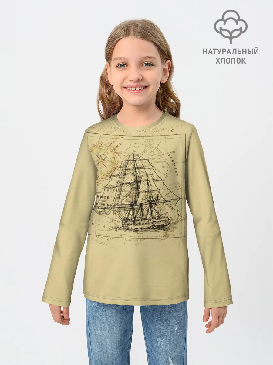 Детский лонгслив / Старая карта