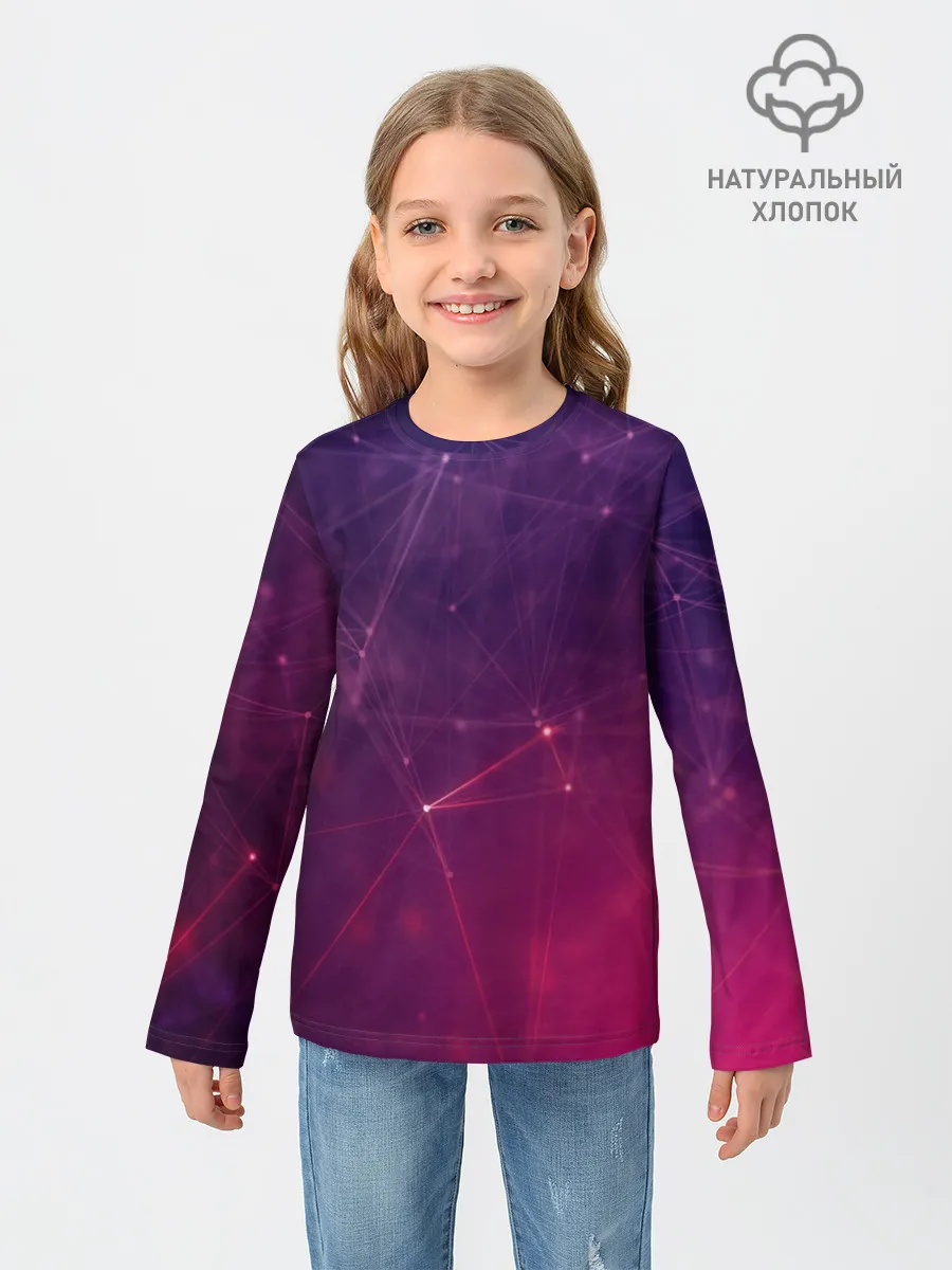 Детский лонгслив / Космическая текстура