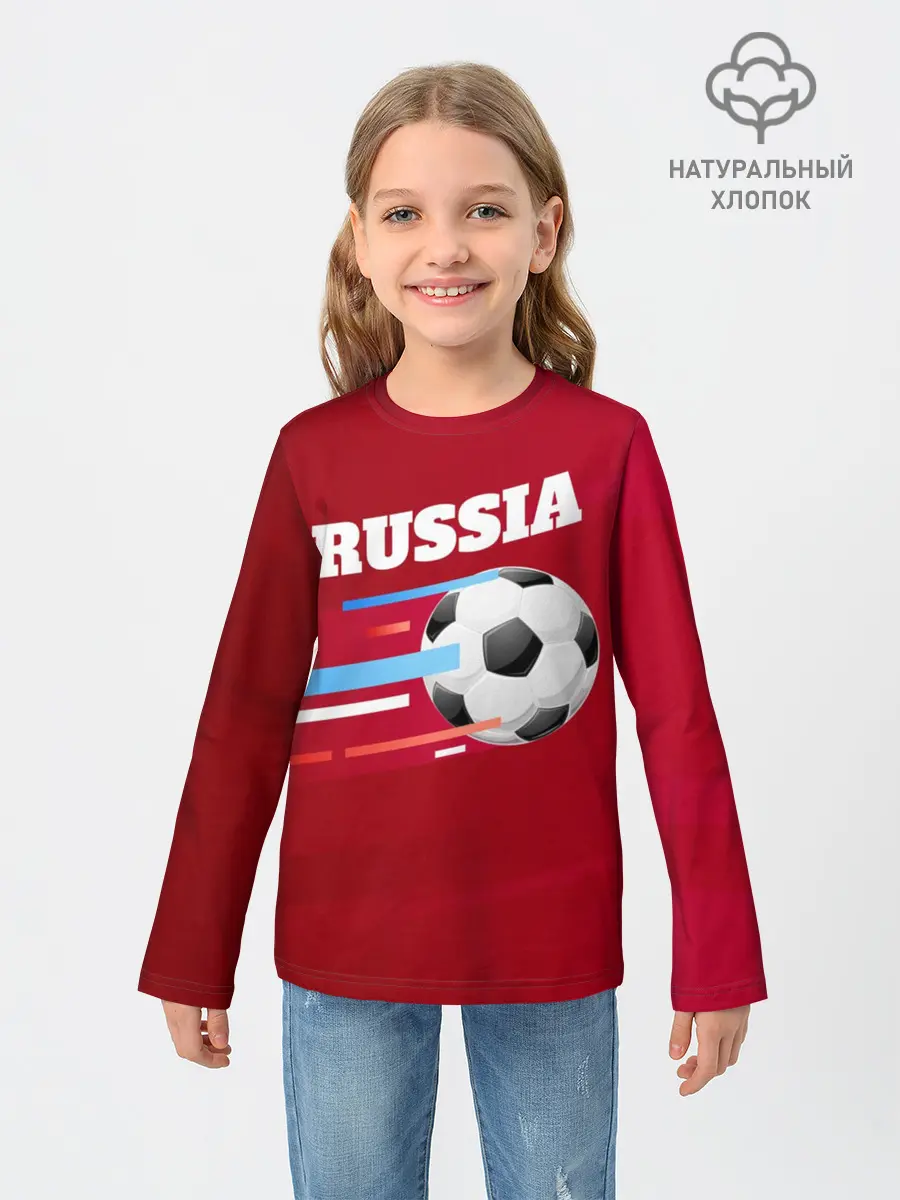 Детский лонгслив / Футбол Россия