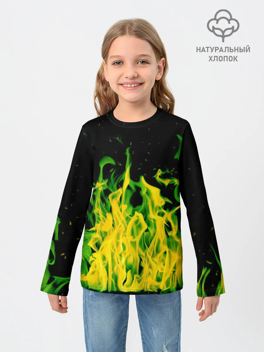 Детский лонгслив / Дикий огонь