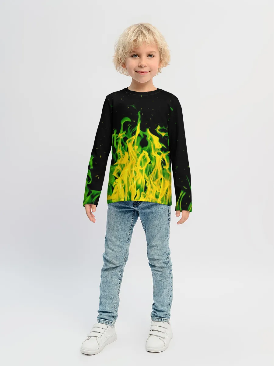 Детский лонгслив / Дикий огонь