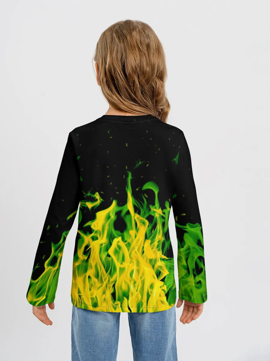 Детский лонгслив / Дикий огонь