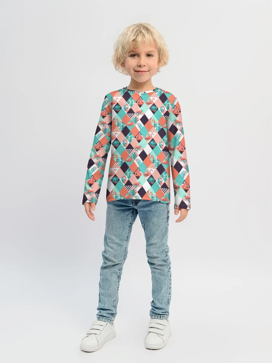 Детский лонгслив / Фламинго