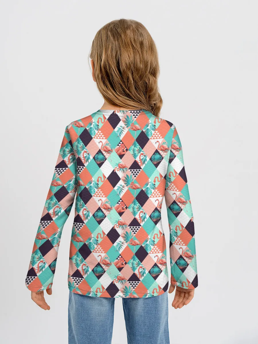 Детский лонгслив / Фламинго