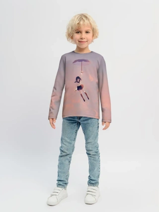 Детский лонгслив / Девушка с зонтом