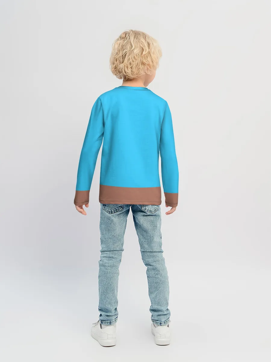 Детский лонгслив / Скелетон геодезист