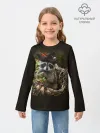 Детский лонгслив / Енот и сова