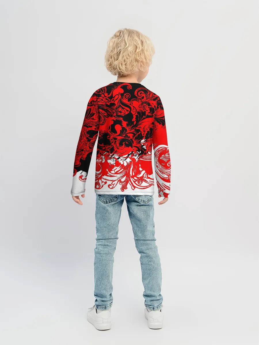 Детский лонгслив / Абстрактные узоры 3