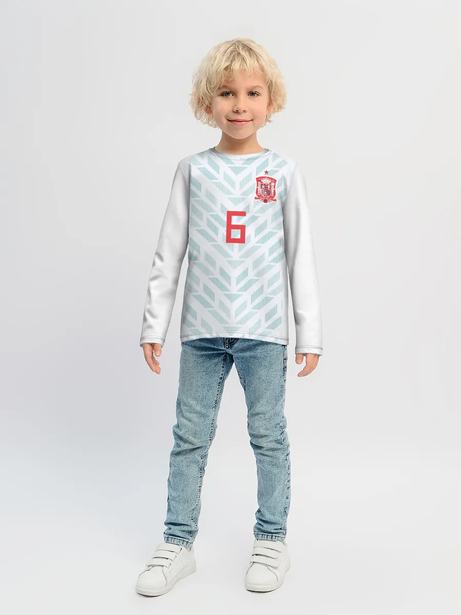 Детский лонгслив / Iniesta away WC 2018