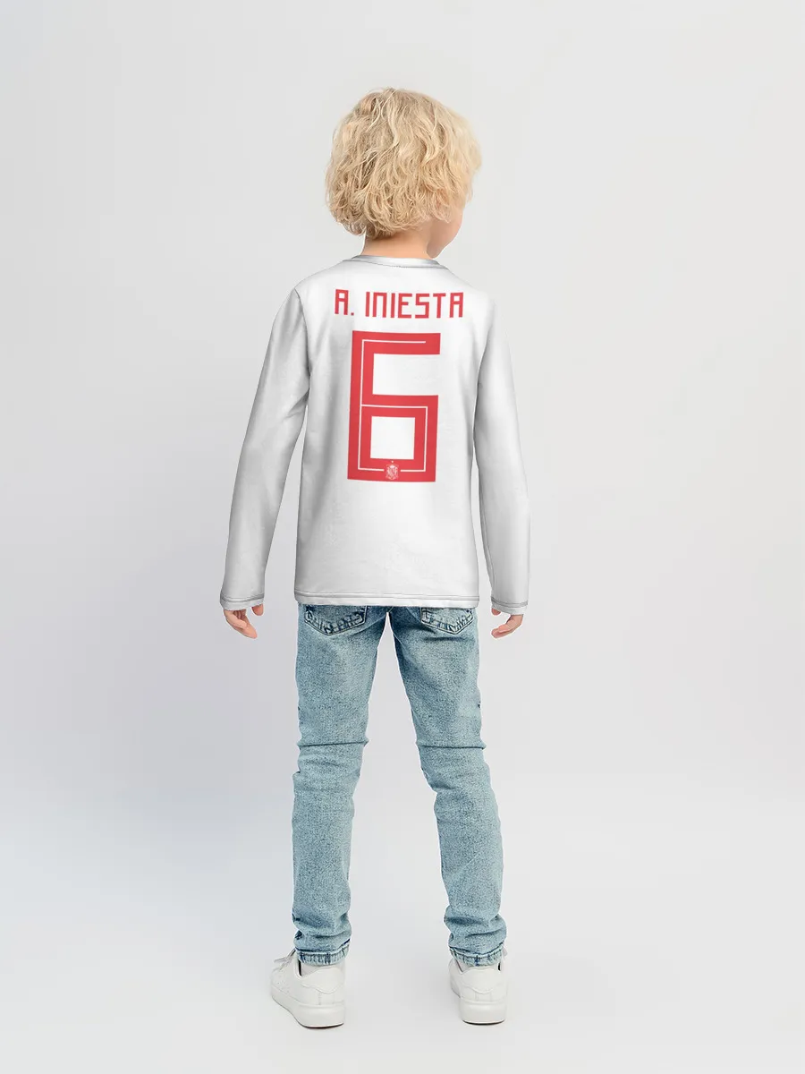 Детский лонгслив / Iniesta away WC 2018