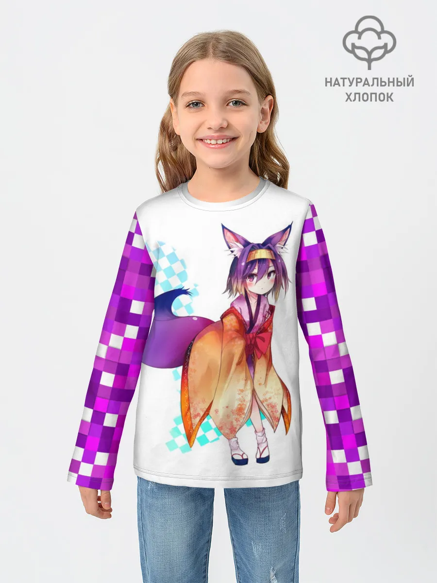Детский лонгслив / Аниме пиксели