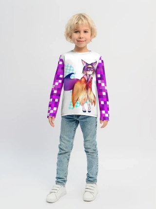 Детский лонгслив / Аниме пиксели