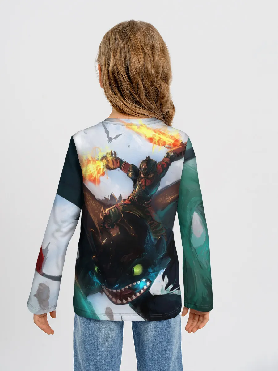 Детский лонгслив / как приручить дракона