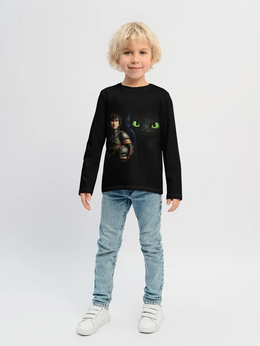 Детский лонгслив / как приручить дракона