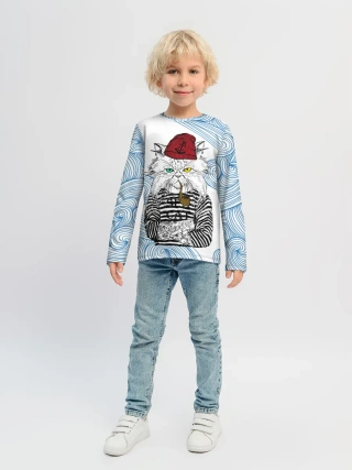 Детский лонгслив / Кот Моряк