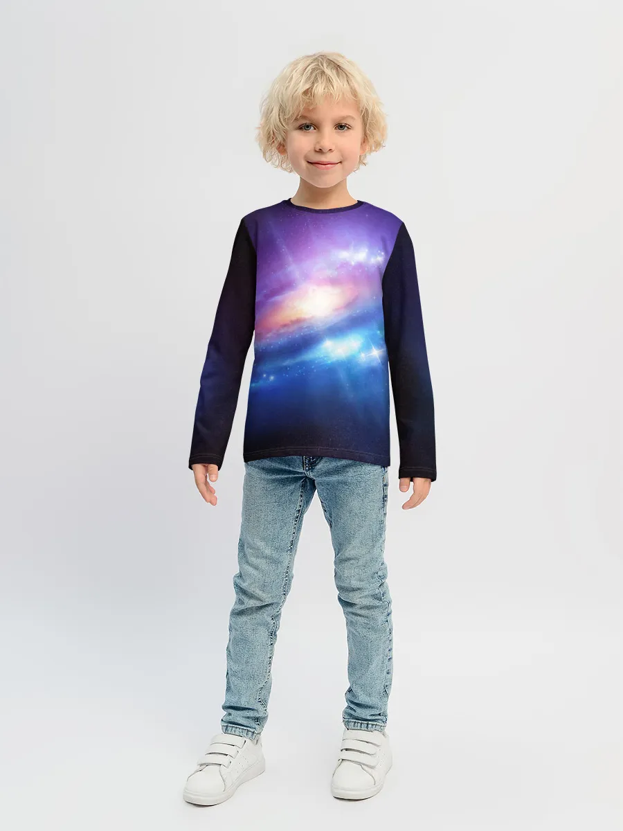 Детский лонгслив / Абстракция космоса