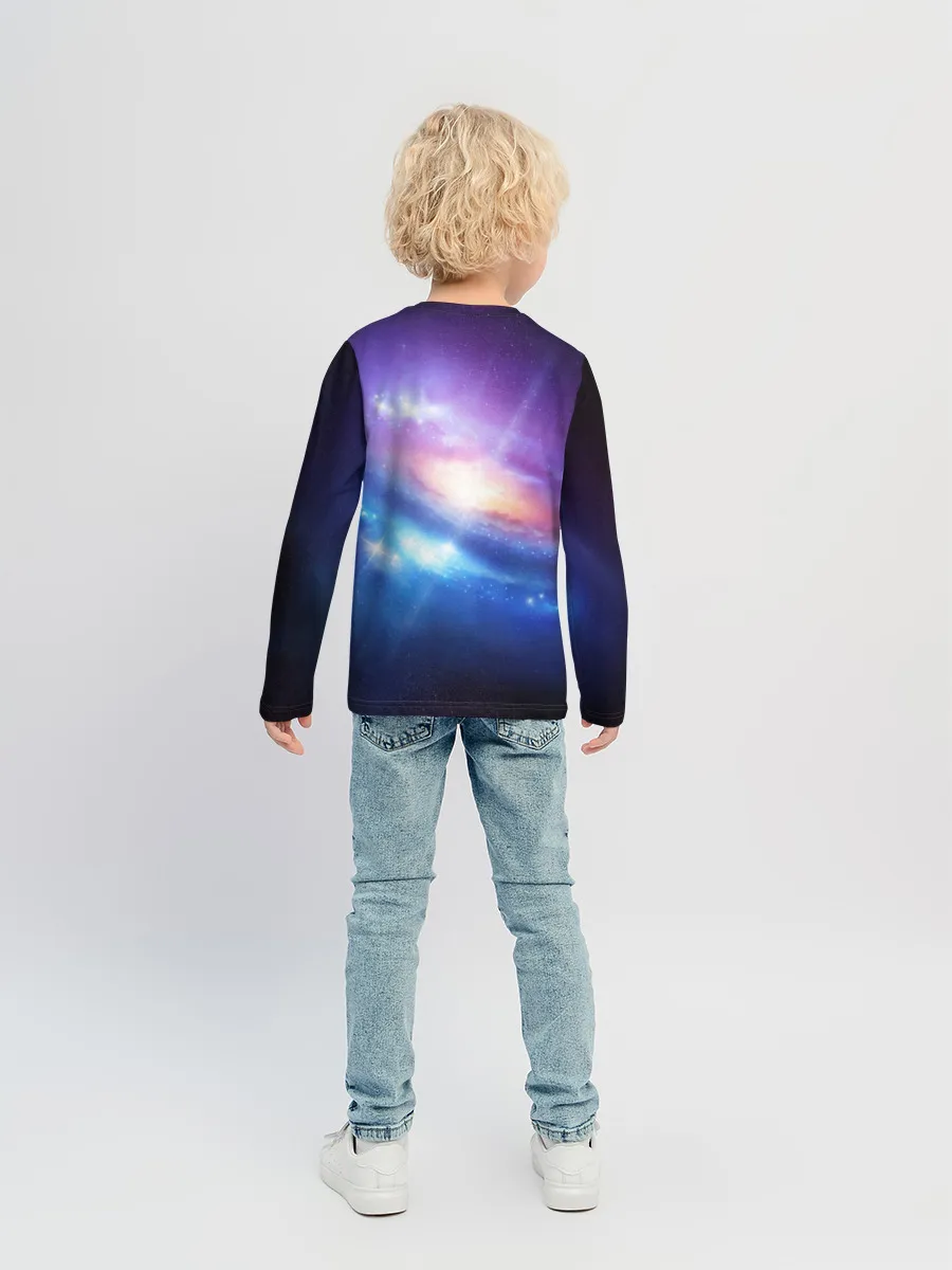 Детский лонгслив / Абстракция космоса